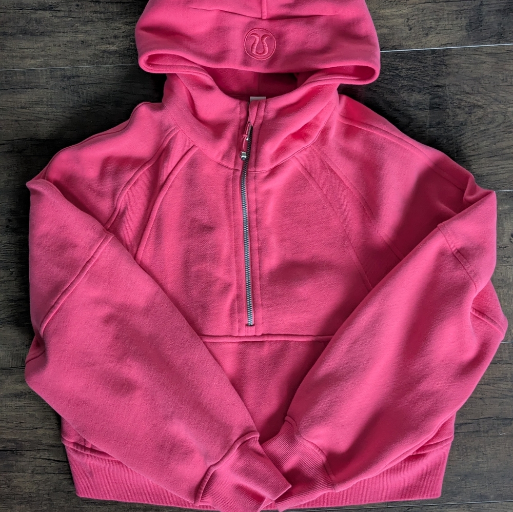 Lululemon Scuba Oversized Half-Zip Hoodie. Pink Blossom XS/S like new condition